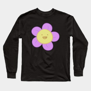 Cute Smiling Flower Long Sleeve T-Shirt